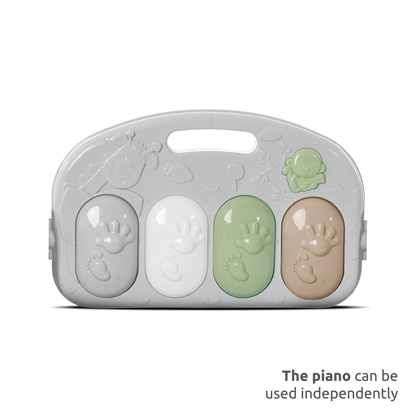 Η φωτογραφία δείχνει LORELLI ΧΑΛΑΚΙ ΔΡΑΣΤΗΡΙΟΤΗΤΩΝ ΜΕ ΠΙΑΝΟ 'MY FIRST PIANO'Αψίδα με 4 παιχνίδια και έναν καθρέφτη σε σχήμα λουλουδιούΞαπλώστε για να παίξετεΜαλακό υφασμάτινο υπόστρωμαΑνάπτυξη κινητικών δεξιοτήτωνΠροώθηση της ικανότητας σκέψηςΤο πιάνο μπορεί να χρησιμοποιηθεί ανεξάρτηταΜέγεθος: 73x6