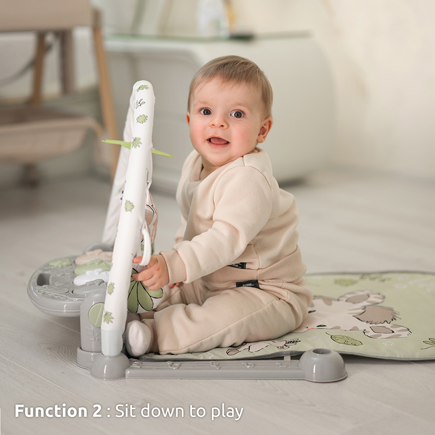 Η φωτογραφία δείχνει LORELLI ΧΑΛΑΚΙ ΔΡΑΣΤΗΡΙΟΤΗΤΩΝ ΜΕ ΠΙΑΝΟ 'MY FIRST PIANO'Αψίδα με 4 παιχνίδια και έναν καθρέφτη σε σχήμα λουλουδιούΞαπλώστε για να παίξετεΜαλακό υφασμάτινο υπόστρωμαΑνάπτυξη κινητικών δεξιοτήτωνΠροώθηση της ικανότητας σκέψηςΤο πιάνο μπορεί να χρησιμοποιηθεί ανεξάρτηταΜέγεθος: 73x6