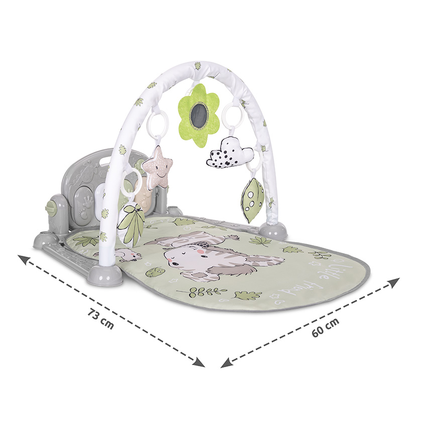 Η φωτογραφία δείχνει LORELLI ΧΑΛΑΚΙ ΔΡΑΣΤΗΡΙΟΤΗΤΩΝ ΜΕ ΠΙΑΝΟ 'MY FIRST PIANO'Αψίδα με 4 παιχνίδια και έναν καθρέφτη σε σχήμα λουλουδιούΞαπλώστε για να παίξετεΜαλακό υφασμάτινο υπόστρωμαΑνάπτυξη κινητικών δεξιοτήτωνΠροώθηση της ικανότητας σκέψηςΤο πιάνο μπορεί να χρησιμοποιηθεί ανεξάρτηταΜέγεθος: 73x6
