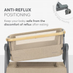 Η φωτογραφία δείχνει KIKKA BOO NANNA 2 ένα πρακτικό και κομψό λίκνο σχεδιασμένο να παρέχει ασφάλεια και άνεση στα νεογέννητα, προσφέροντας παράλληλα ευκολία στους γονείς.