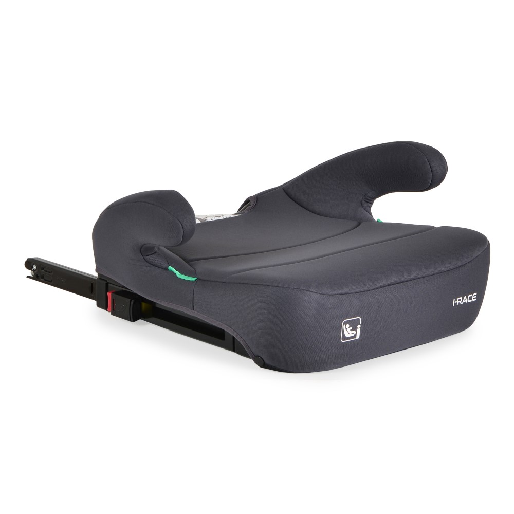 Η φωτογραφία δείχνει Το κάθισμα αυτοκινήτου i-Race της Moni έχει σχεδιαστεί για παιδιά με ύψος από 100 έως 150 cm, σύμφωνα με το τελευταίο πρότυπο ασφαλείας R129/i-Size.