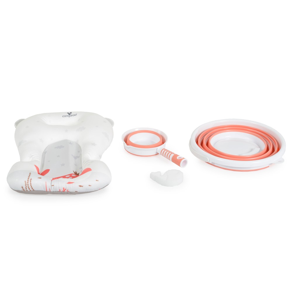 Η φωτογραφία δείχνει Πτυσσόμενο σετ μπάνιου για μωρά Balena από την Cangaroo – στυλ, άνεση και ασφάλεια από την πρώτη κιόλας μέρα!Σχεδιασμένο προσεκτικά για να καλύπτει τις ανάγκες της σύγχρονης οικογένειας, το σετ Balena από την Moni μετατρέπει το καθημερινό μπάνιο σε μια εύκολη, ευχάριστη και άνετ