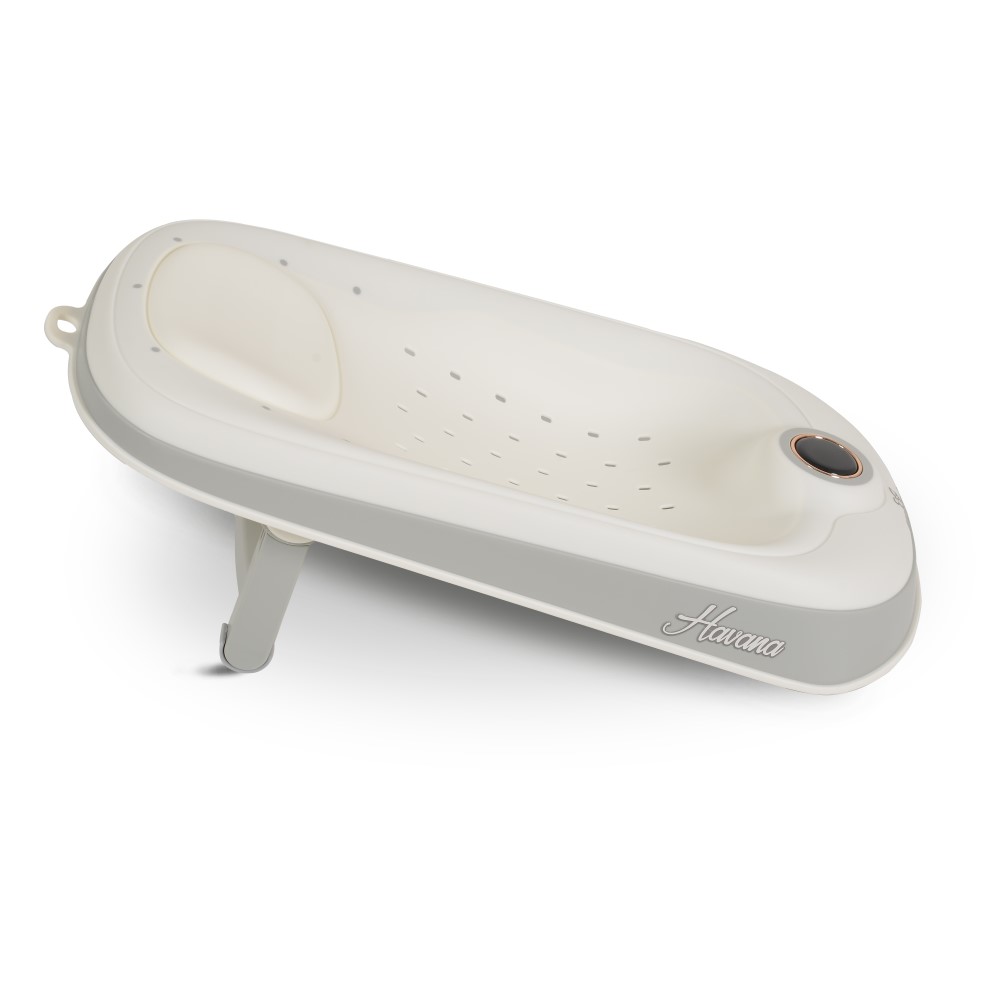 Η φωτογραφία δείχνει Η βάση στήριξης μπάνιου Havana συνδυάζει όλα όσα χρειάζεστε για μια ήρεμη και ευχάριστη εμπειρία μπάνιου για το μωρό σας.