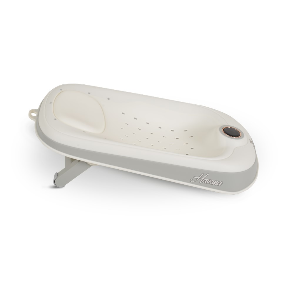 Η φωτογραφία δείχνει Η βάση στήριξης μπάνιου Havana συνδυάζει όλα όσα χρειάζεστε για μια ήρεμη και ευχάριστη εμπειρία μπάνιου για το μωρό σας.