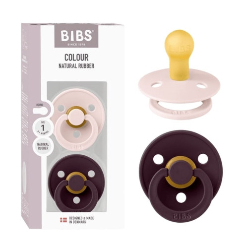 BIBS ΣΕΤ ΠΙΠΙΛΕΣ 2ΤΜΧ – COLOUR – PETAL/PLUM – ΣΤΡΟΓΓΥΛΗ No2