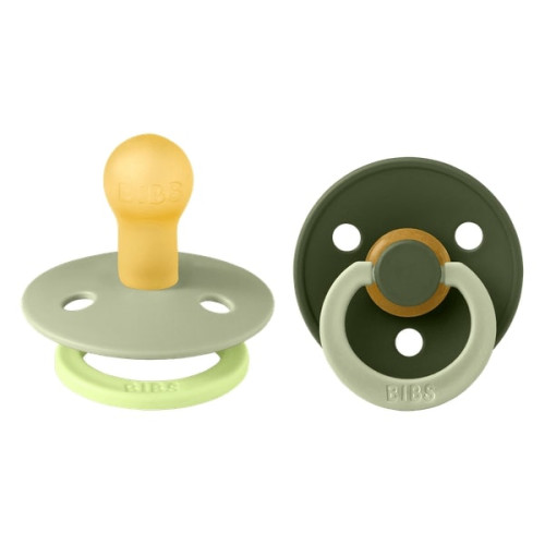 BIBS ΣΕΤ ΠΙΠΙΛΕΣ 2ΤΜΧ – COLOUR – FUSION SAGE/HUNTER GREEN – ΣΤΡΟΓΓΥΛΗ No2