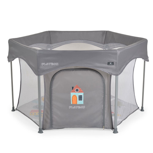 CANGAROO ΠΑΡΚΟ ΠΟΛΥΓΩΝΟ PLAYBOX GREY 3801005210213