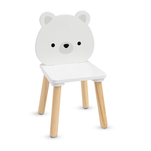 MONI TOYS ΞΥΛΙΝΟ ΤΡΑΠΕΖΙ ΜΕ 2 ΚΑΡΕΚΛΕΣ WHITE BEARS 3801005602001