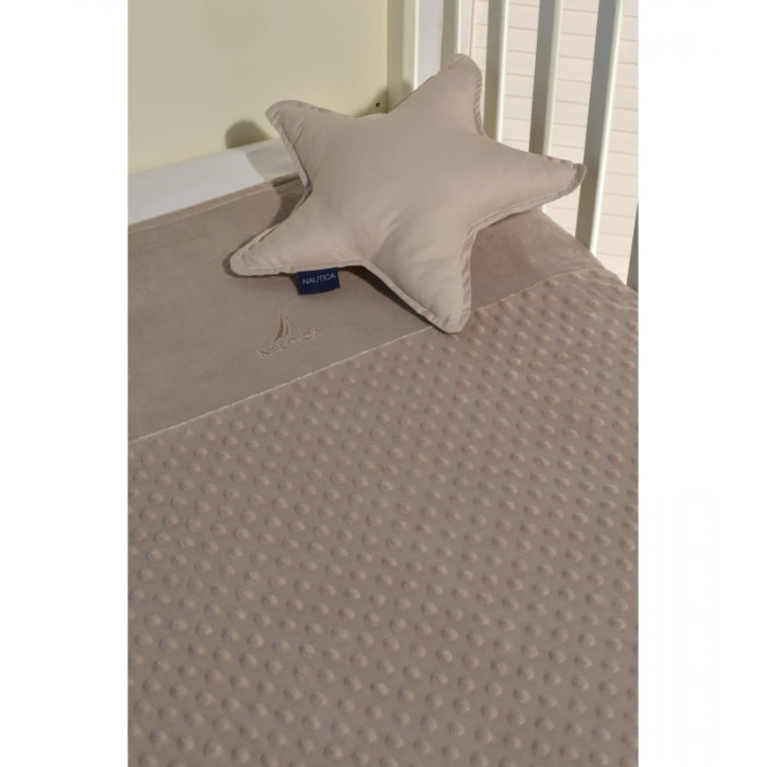 Η φωτογραφία δείχνει Nautica Des 904 Κουβέρτα Minky Mπεζ Διπλής όψης 75x95100% Polyester με πιστοποίηση Oekotex75x95, συσκευασία σε κουτί&nbsp;