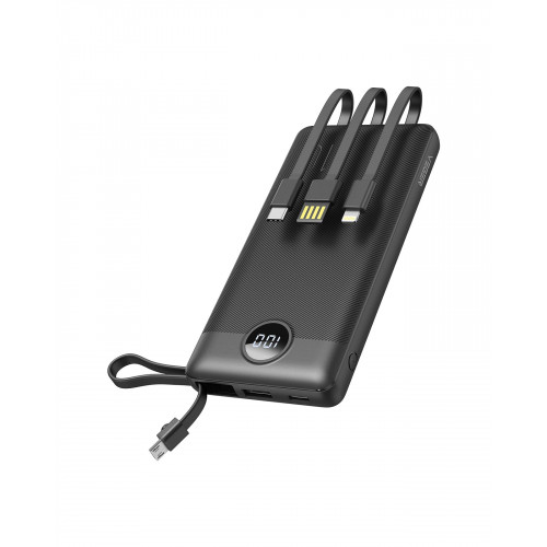 Veger VP1116 Power Bank 10000mAh με Θύρα USB-A και Θύρα USB-C Μαύρο (6970453554204)