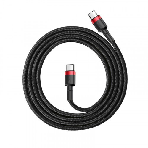 Baseus Cafule Braided USB 2.0 Cable USB-C male - USB-C male Μαύρο 2m (CATKLF-H91)