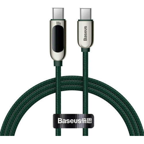 Baseus Display Braided USB 2.0 Cable USB-C male - USB-C male Πράσινο 1m (CATSK-B06)