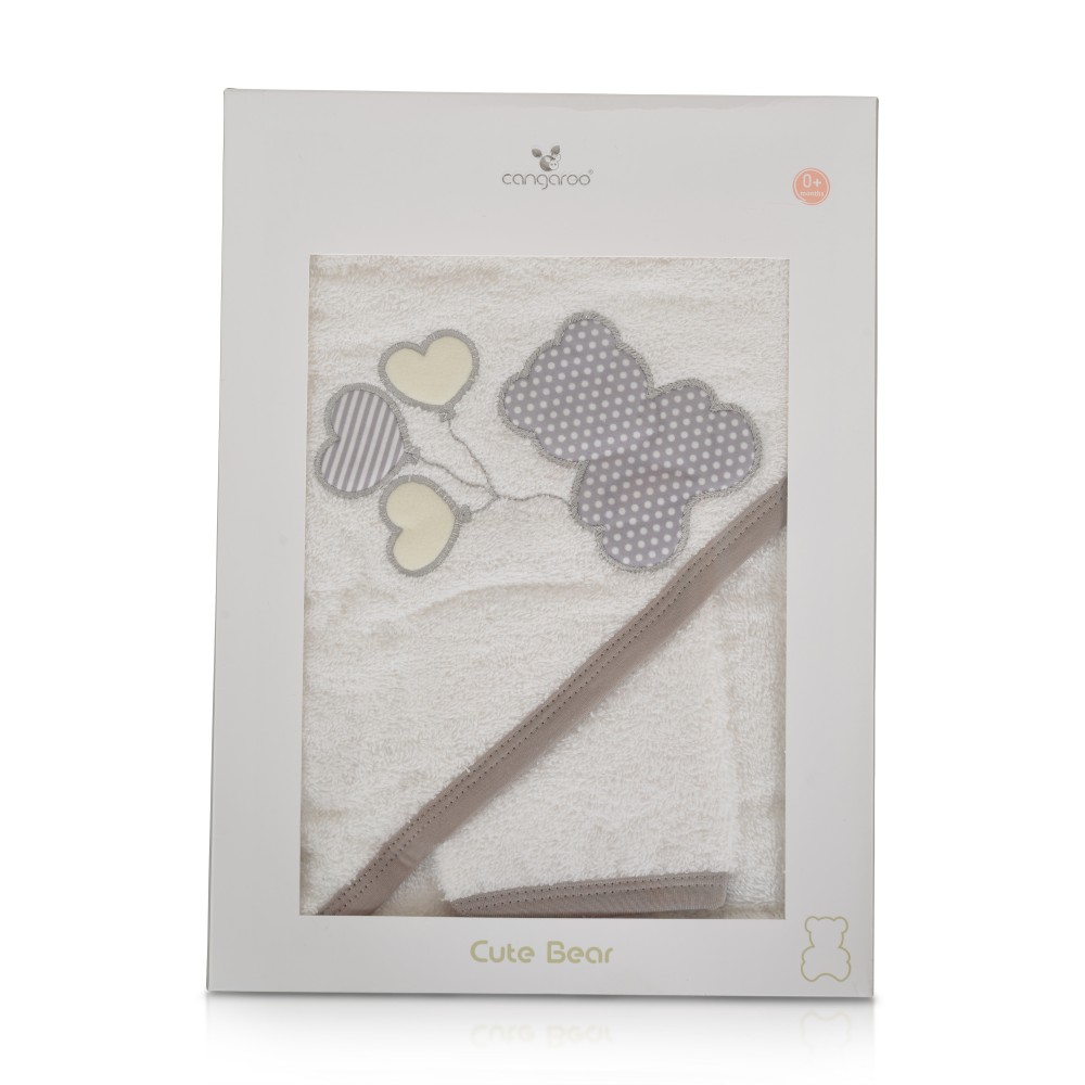 Μαλακή και απαλή πετσέτα μωρού από 100% βαμβάκι, διαστάσεων 75x75 cm.