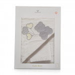 Μαλακή και απαλή πετσέτα μωρού από 100% βαμβάκι, διαστάσεων 75x75 cm.