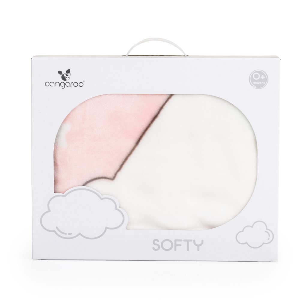 Η φωτογραφία δείχνει Αφράτη και ζεστή βρεφική κουβέρτα, διαστάσεων 80 x 110 cm, κατασκευασμένη από 100% πολυεστέρα.