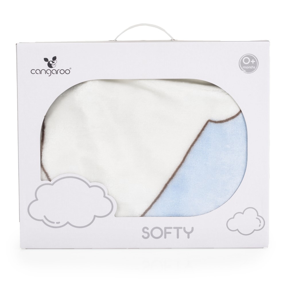 Αφράτη και ζεστή βρεφική κουβέρτα, διαστάσεων 80 x 110 cm, κατασκευασμένη από 100% πολυεστέρα.