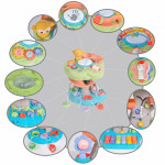 Μουσικό διαδραστικό δέντρο με εντονα χρώματα και ιδιαίτερο σχεδιασμόΤο παιχνίδι διαθέτει: πλήκτρα πιάνου, τύμπανο μουσικής, φώτα που αναβοσβήνουν, διασκεδαστικά ηχητικά εφέ Απαιτούμενες μπαταρίες: 3 x 1,5 V AA.