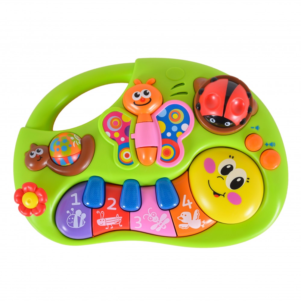 Η φωτογραφία δείχνει Μουσικό πιανάκι με μελωδίες ήχους αι φωτισμούςΚατάλληλο για 6+ μηνών βρέφηΔιαστάσεις:&nbsp;18.