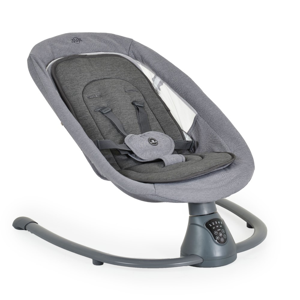 Ηλεκτρικό ριλάξ Zara της εταιρείας CangarooΤο ριλάξ Zara έχει 5 επίπεδα ταχύτητας με 3 επιλογές χρονοδιακόπτη και ανιχνευτή κίνησης.