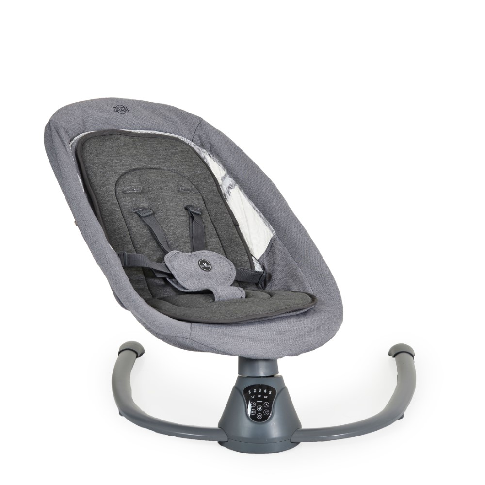 Ηλεκτρικό ριλάξ Zara της εταιρείας CangarooΤο ριλάξ Zara έχει 5 επίπεδα ταχύτητας με 3 επιλογές χρονοδιακόπτη και ανιχνευτή κίνησης.