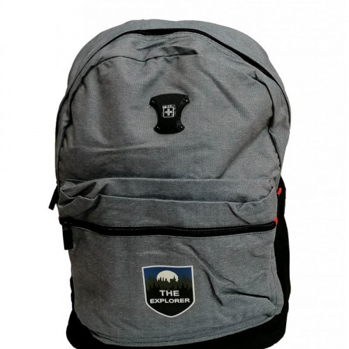 ΑΝΔΡΙΚΟ ΣΑΚΙΔΙΟ ΠΛΑΤΗΣ SUISSEWIN ΜΟΝΟΧΡΩΜΟ ΓΚΡΙ ΑΝΟΙΧΤΟ SN17810