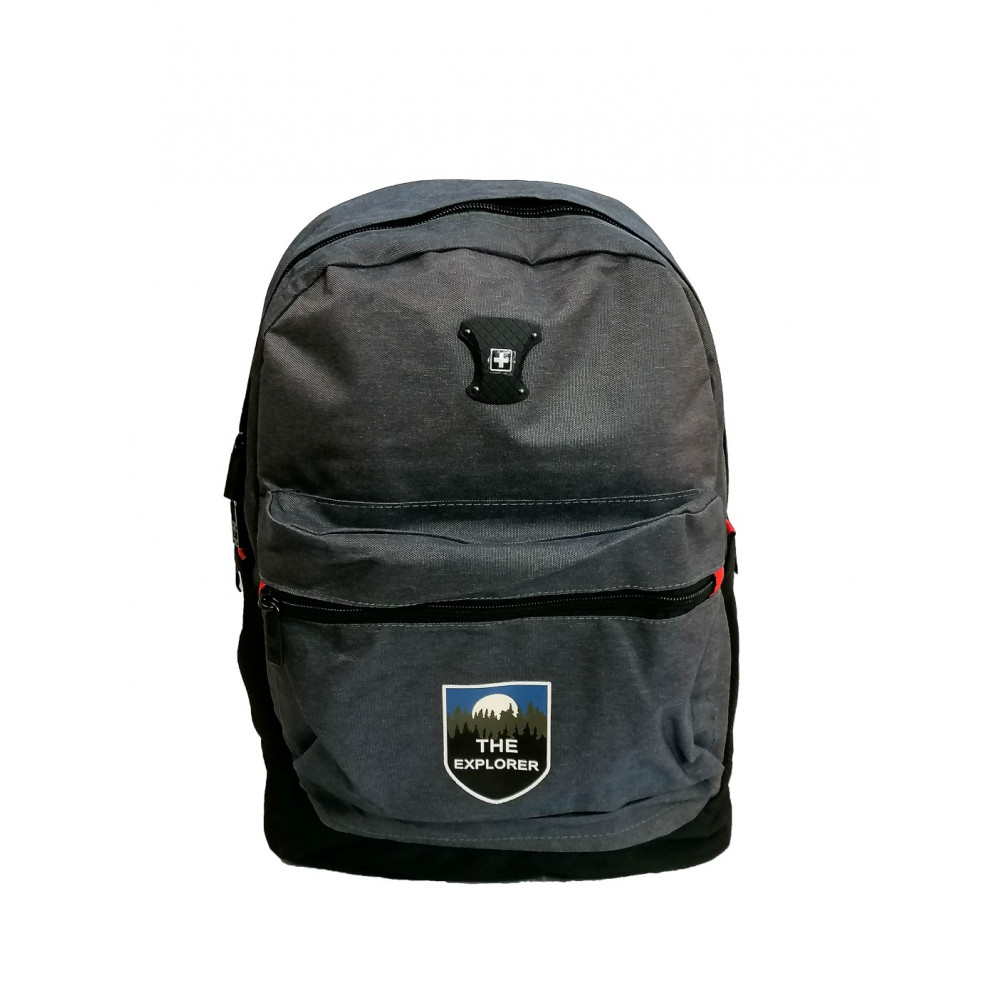 Ανδρικό σακίδιο μηχανής Suissewin κατασκευασμένο απο σκληρό ανθεκτικό ύφασμα με εξωτερικά τσεπάκι και πλευρικές θέσεις με χοντρό δίχτυ.