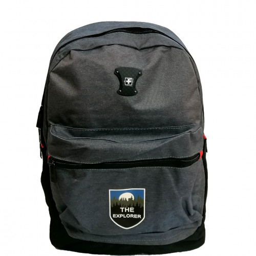 ΑΝΔΡΙΚΟ ΣΑΚΙΔΙΟ ΠΛΑΤΗΣ SUISSEWIN ΜΟΝΟΧΡΩΜΟ ΓΚΡΙ ΣΚΟΥΡΟ SN17810X