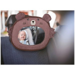 Καθρέφτης αυτοκινήτου ασφαλείας με χαριτωμένο βελούδινο πλαίσιο, εύκολο στην τοποθέτηση με αγκράφες και velcro.