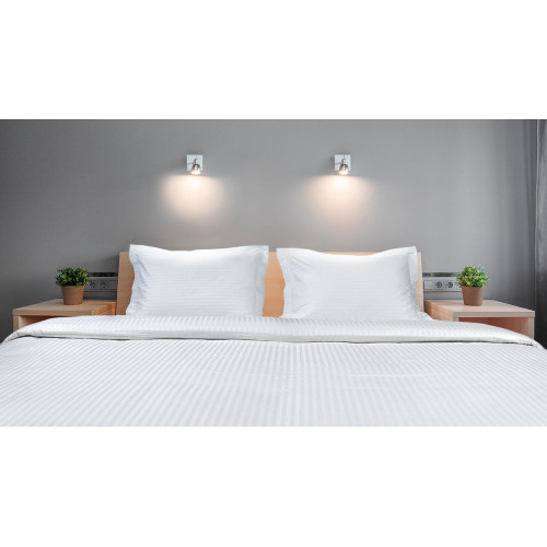 Μαξιλαροθήκη Ξενοδοχείου Oxford Silky Percal Pennie 250TC Satin Stripe 100% Cotton Λευκό 52x74+4   Beauty Home