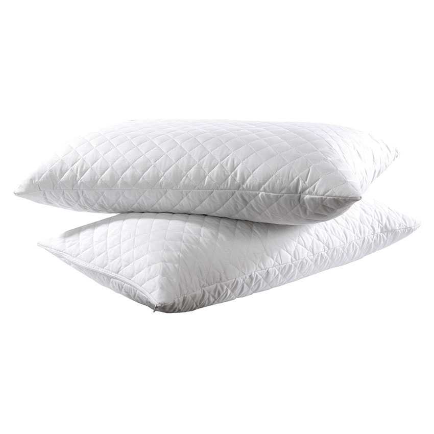 Καπιτονέ προστατευτικό για μαξιλάρια σε λευκό χρώμα.