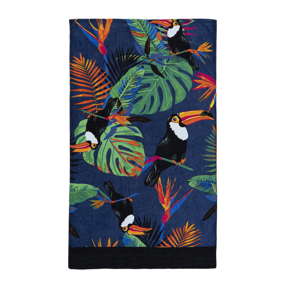 Η φωτογραφία δείχνει Αυτό το καλοκαίρι το περιμέναμε με αγωνία! Πετσέτα θαλάσσης σε υπέροχο χρώμα και μοντέρνο σχέδιο.