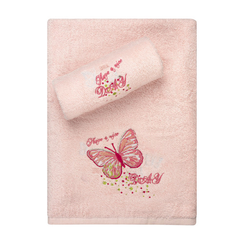 Σετ πετσέτες Art 5402 Σετ 2τμχ Ροζ   Beauty Home