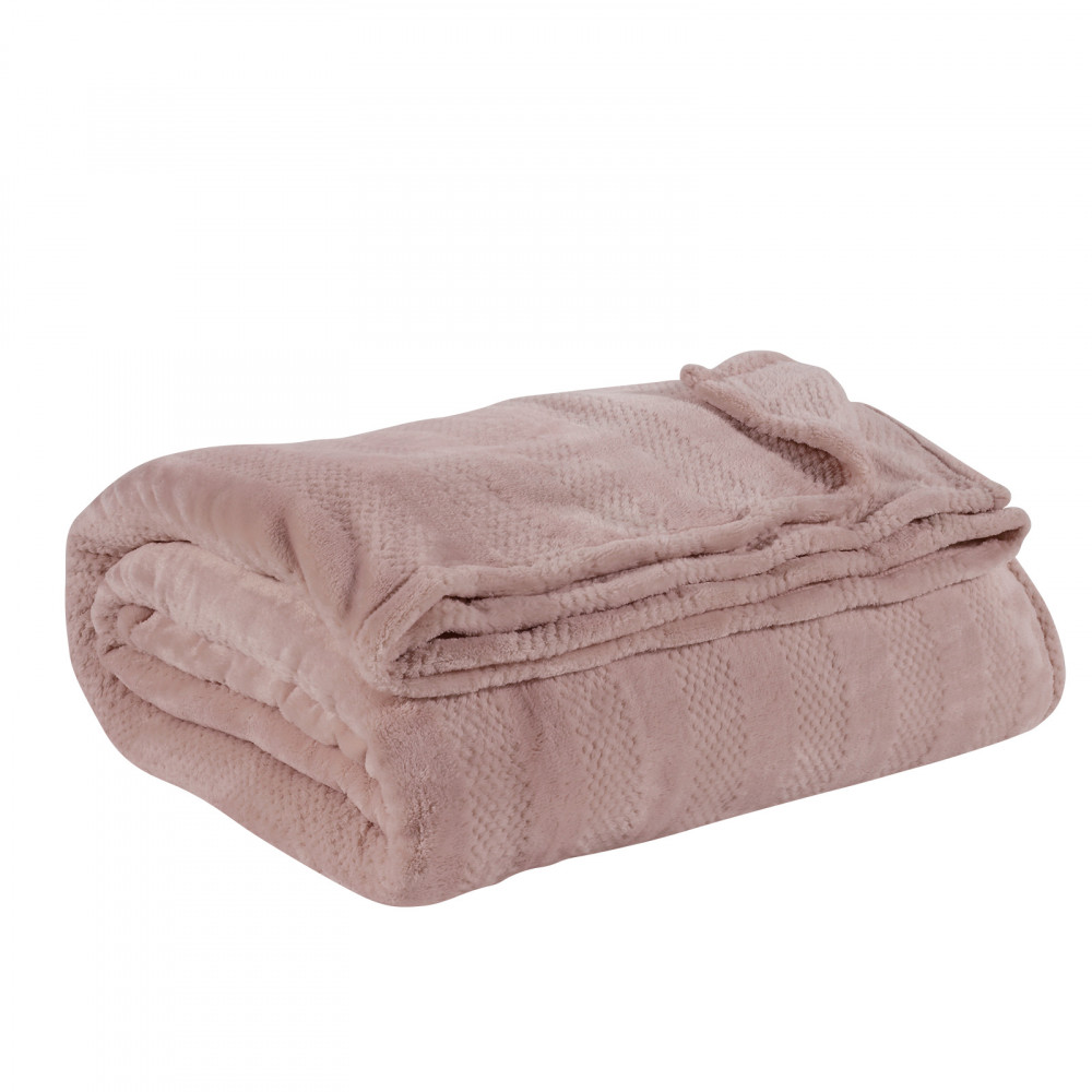 Κουβέρτα Fleece με ανάγλυφο σχέδιο.