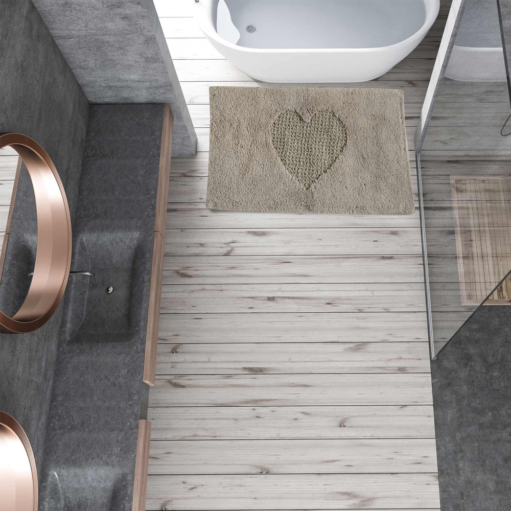 Ταπέτο μπάνιου με ανάγλυφο σχέδιο σε υπέροχες παστέλ αποχρώσεις που ταιριάζουν σε κάθε μπάνιο και καλύπτουν κάθε γούστο.