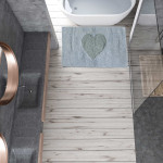 Ταπέτο μπάνιου με ανάγλυφο σχέδιο σε υπέροχες παστέλ αποχρώσεις που ταιριάζουν σε κάθε μπάνιο και καλύπτουν κάθε γούστο.