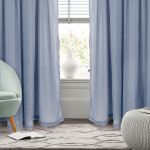 Κουρτίνα με τρέσσα, οργάντζα, μέτριας σκίασης.