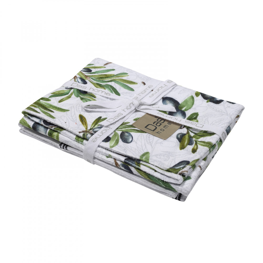 Η φωτογραφία δείχνει Δώστε χρώμα στη κουζίνα σας με το σετ ποτηρόπανα της Das home.