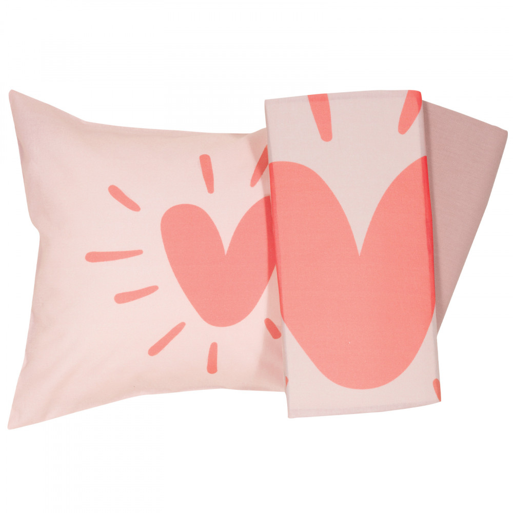 Η φωτογραφία δείχνει Σετ σεντόνια ψηφιακής εκτύπωσης της σειράς Smile από 100% υποαλλεργικό ύφασμα βαμβακερό με πυκνότητα ύφανσης 160TC, απαλό στην αφή, ανθεκτικό στη χρήση και εύκολο στο σιδέρωμα.