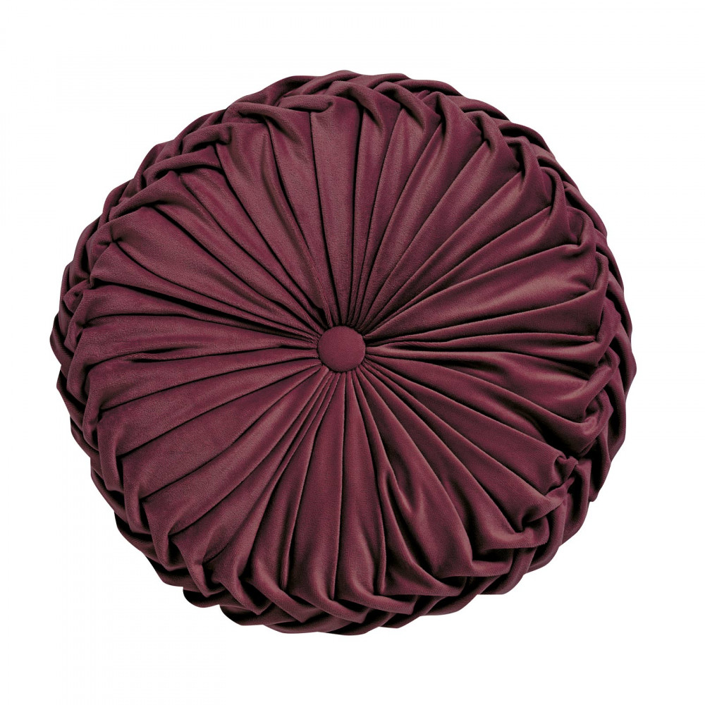 Η φωτογραφία δείχνει Διακοσμητικό στρογγυλό μαξιλάρι με κουμπί .