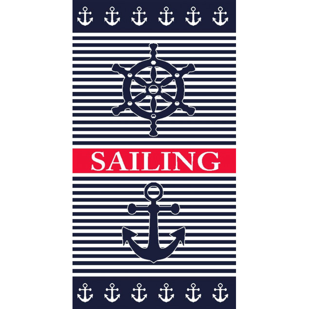 Ζακάρ Πετσέτα Θαλάσσης 87X165, Βελουτέ με νηματοβαφή, διπλής όψεως, κατασκευασμένη από 100% απαλό και απορροφητικό Αιγυπτιακό βαμβάκι, βάρους 420 gsm, σε καλοκαιρινές παραστάσεις και χρώματα για τη παραλία.