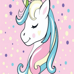ΠΕΤΣΕΤΑ ΘΑΛΑΣΣΗΣ ΒΕΛΟΥΤΕ kids UNICORN 22 70X140 Digital Print Cotton 100%