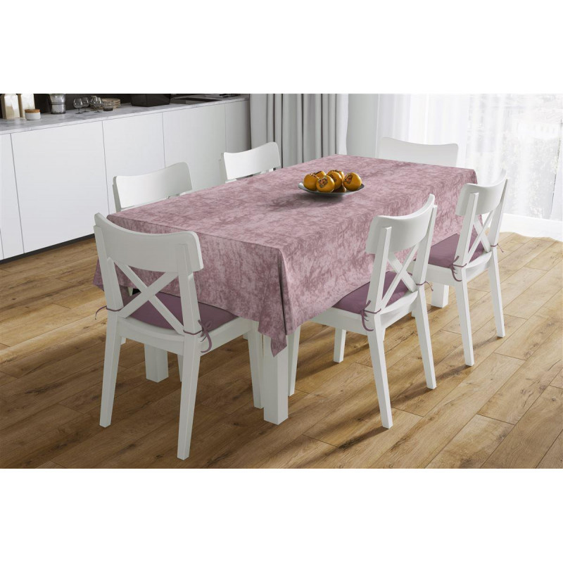 Σετ Αλέκιαστο τραπεζομάντηλο 140Χ140 cm και τραβέρσα 40Χ140 cm ύφανσης PANAMA με ειδικό φινίρισμα στα νήματα, που το καθιστά μαλακό και αδιάβροχο.