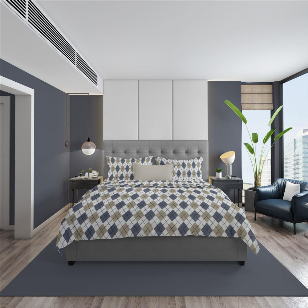 Η φωτογραφία δείχνει Παπλωματοθήκη υπέρδιπλη με φερμουάρ, διαστάσεων 220X240 cm.