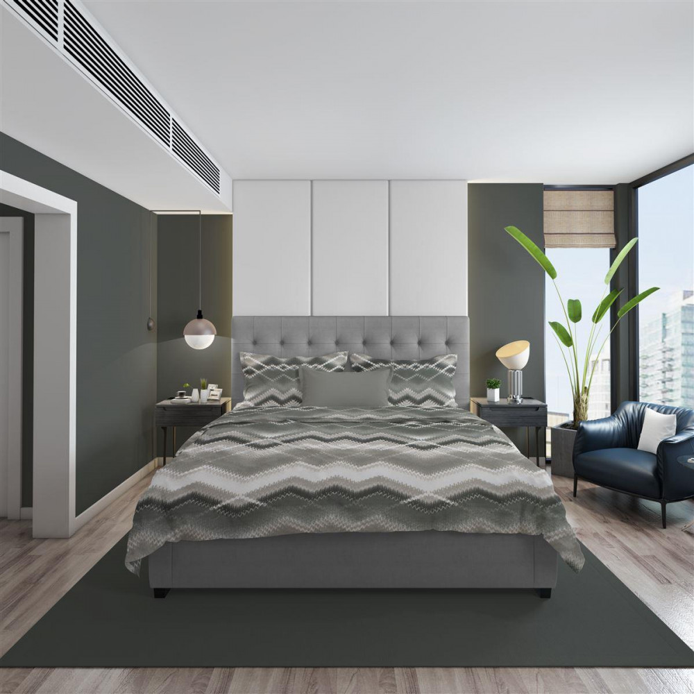 Η φωτογραφία δείχνει Παπλωματοθήκη υπέρδιπλη με φερμουάρ, διαστάσεων 160X240 cm.