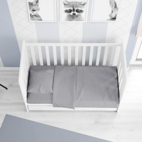 DIMcol ΠΑΠΛΩΜΑΤΟΘΗΚΗ ΒΡΕΦ Cotton 100% 120Χ160 Solid 495 Dark grey 1915617606249592