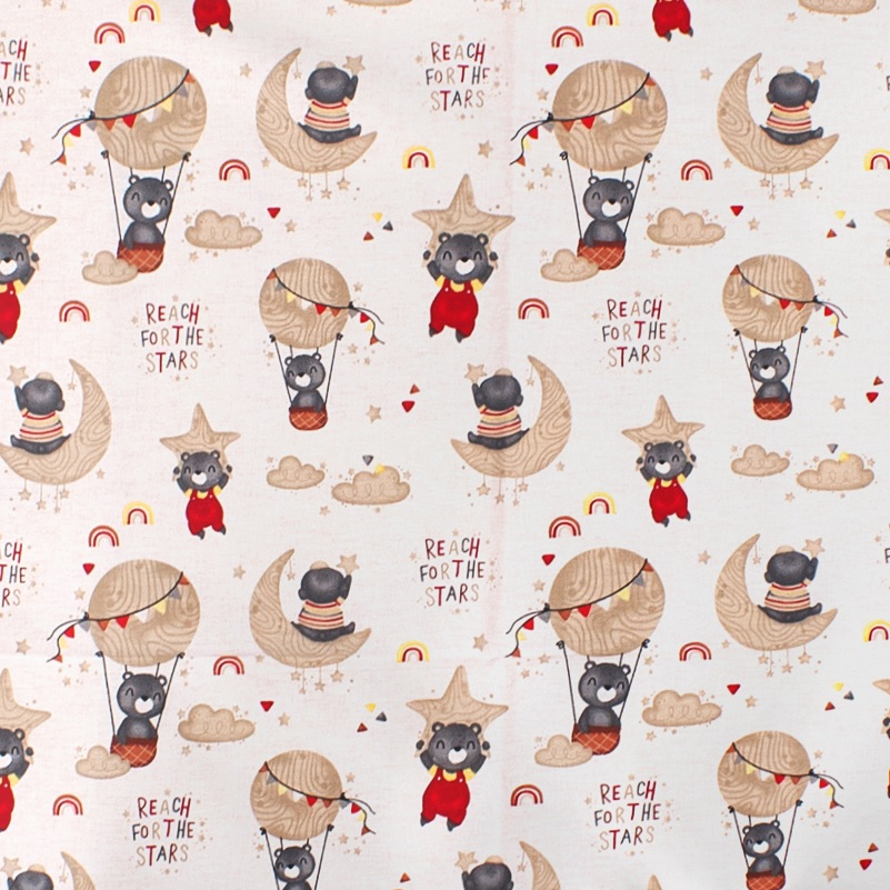 Σεντονάκι Λίκνου 80Χ110- Υφασμα 100% βαμβακι TC 144 Εμπριμέ με χαρούμενα χρώματα και παραστάσεις-Συσκευασία Polybag