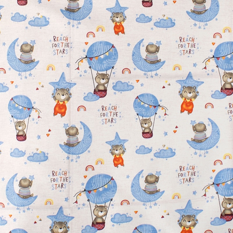 Σεντονάκι Λίκνου 80Χ110- Υφασμα 100% βαμβακι TC 144 Εμπριμέ με χαρούμενα χρώματα και παραστάσεις-Συσκευασία Polybag