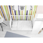  Βρεφική Παπλωματοθήκη Μονόχρωμη για παπλωματάκι κούνιας 120Χ160 cm, με φερμουάρ.