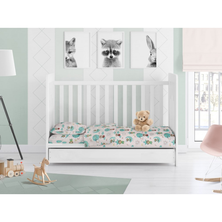 Βρεφικό Κατωσέντονο κούνιας διαστάσεων 70Χ140Χ15 cm με λάστιχο,1 τεμ.