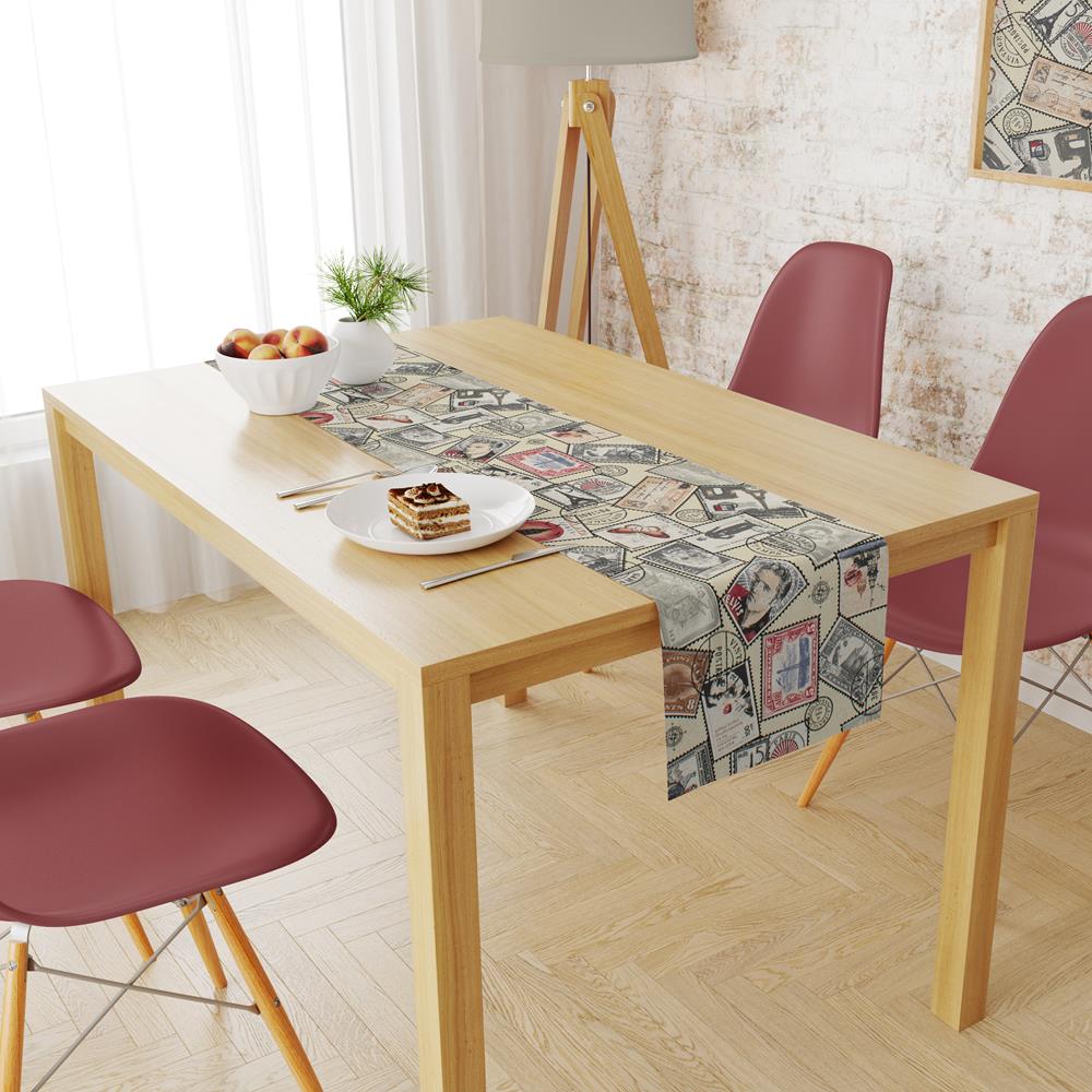 Αλέκιαστη τραβέρσα διάστασης 40Χ180 cm ύφανσης PANAMA με ειδικό φινίρισμα στα νήματα, που το καθιστά μαλακό και αδιάβροχο.